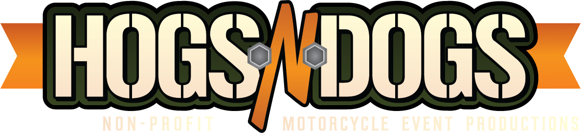 Hogs N Dogs non-profit motorcycle event logo